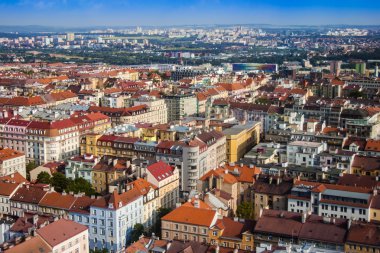 Prague, Çek Cumhuriyeti, 5 Temmuz, 2010. Televizyon Kulesi anket platformu üzerinden şehir görüntüsü