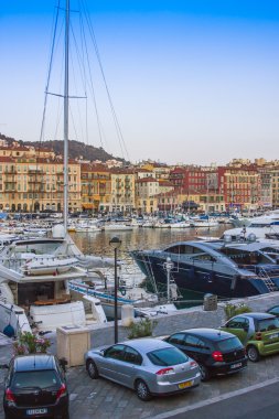 Nice, Fransa, 1 Temmuz 2011 tarihinde. güzel şehir liman