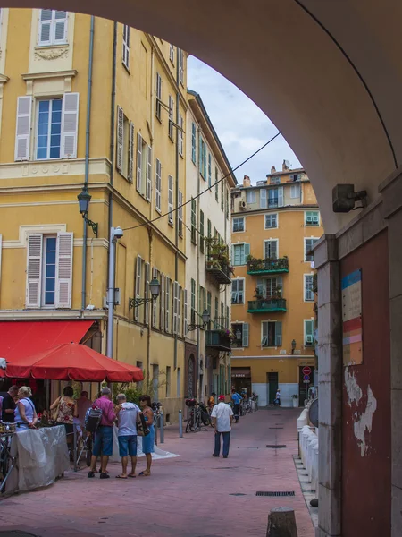 Nice, France, on July 3, 2011. Typical urban view in the summer afternoon — Stock Photo, Image