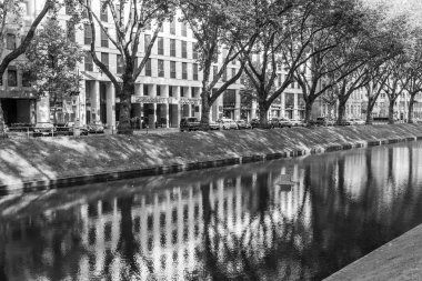 Düsseldorf, Germany, on July 5, 2014. Kyonigsalley - one of the central city streets