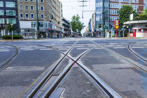 Düsseldorf, Duitsland, op 6 juli 2014. typisch stedelijke weergave — Stockfoto