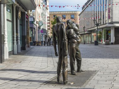 Dusseldorf, Almanya, 6 Temmuz 2014 tarihinde. tipik kentsel görünümü.