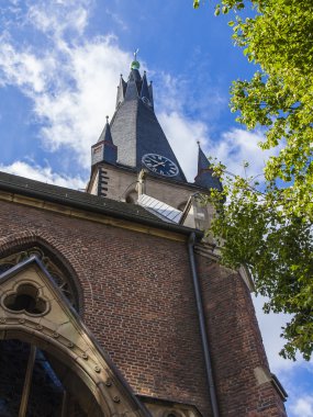 Dusseldorf, Almanya, 6 Temmuz 2014 tarihinde. Aziz Lambert (XVIII. yüzyıl bazilika Mimari Detaylar)