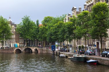 Amsterdam, Hollanda, 7 Temmuz 2014 tarihinde. tipik kentsel görünümü