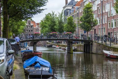 Amsterdam, Hollanda, 8 Temmuz 2014 tarihinde. tipik kentsel görünümü