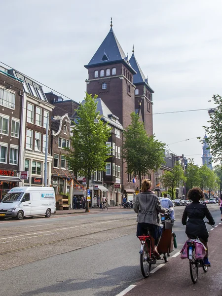 Amsterdam, Pays-Bas, le 10 juillet 2014. Vue urbaine typique — Photo