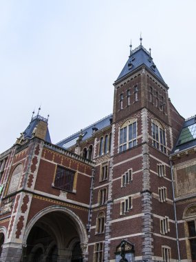 Amsterdam, Hollanda, üzerinde 10 Temmuz 2014. eski evin tipik cephe