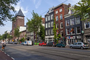 Amsterdam, Hollanda, üzerinde 10 Temmuz 2014. tipik kentsel görünümü
