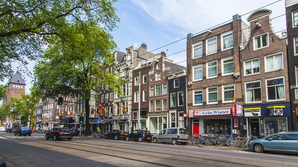 Amszterdam, Hollandia, július 10-én 2014-re. tipikus városi megtekintése — Stock Fotó