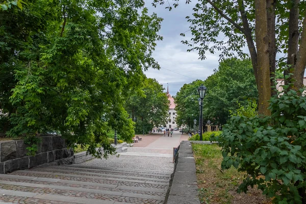 Vyborg Rusia Julio 2021 Vista Urbana Típica Fragmento Del Conjunto —  Fotos de Stock