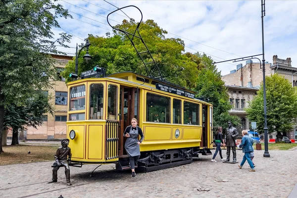 Vyborg Russia July 2021 Typical Urban View Modern Sculpture — Stock Photo, Image