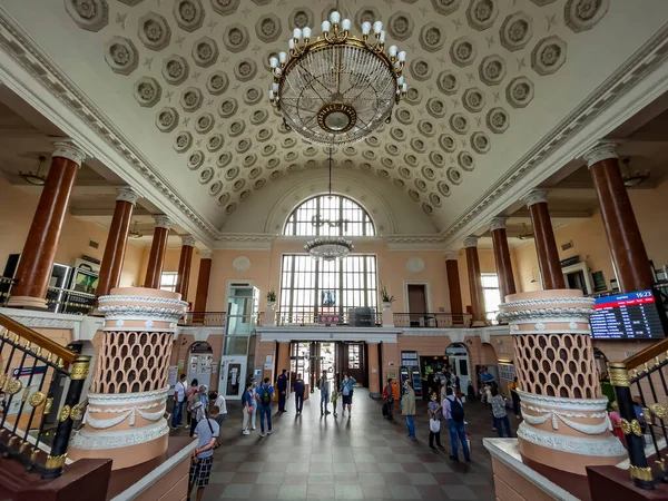 Vyborg Rusia Julio 2021 Interior Estación Ferroviaria —  Fotos de Stock