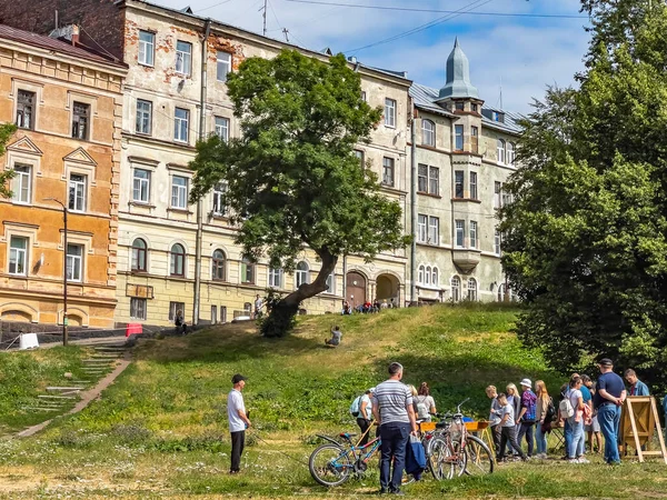 Vyborg Rússia Julho 2021 Vista Urbana Típica Fragmento Conjunto Arquitetônico — Fotografia de Stock