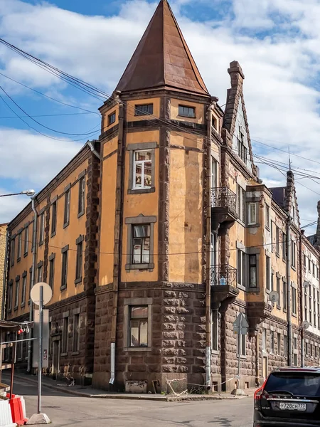Vyborg Rosja Lipca 2021 Typowy Widok Miasto Fragment Historycznego Zespołu — Zdjęcie stockowe