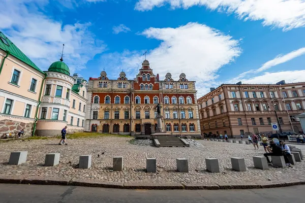 Vyborg Russie Juillet 2021 Vue Urbaine Place Hôtel Ville — Photo