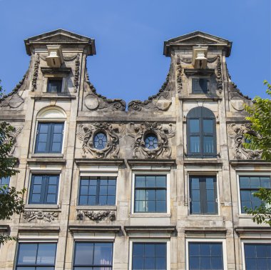 Amsterdam, Hollanda, üzerinde 10 Temmuz 2014. kentsel mimari tipik bir detayları