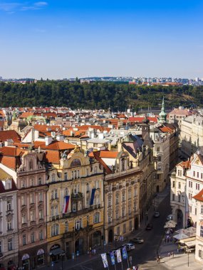Prague, Çek Cumhuriyeti, 10 Temmuz 2010. toz Kulesi şehir görüntüsü