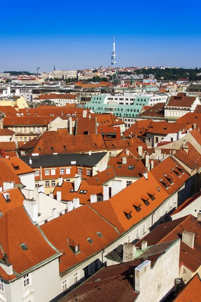 Prague, Czech Republic, on July 10, 2010. View of the city from the Powder Tower — Stock Photo, Image