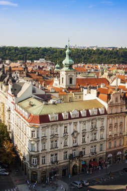 Prague, Çek Cumhuriyeti, 10 Temmuz 2010. toz Kulesi şehir görüntüsü