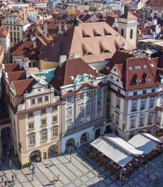 Prague, Çek Cumhuriyeti, 10 Temmuz 2010. toz Kulesi şehir görüntüsü