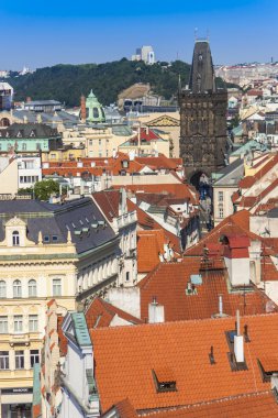 Prague, Çek Cumhuriyeti, 10 Temmuz 2010. toz Kulesi şehir görüntüsü