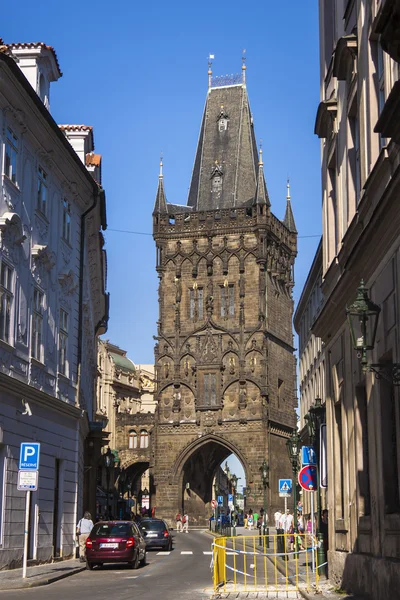 Prague, Czech Republic, on July 10, 2010. Typical architecture of the old city — Stock Photo, Image