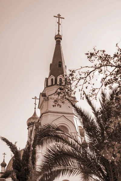 Sotschi Russland Oktober 2021 Kathedrale Des Erzengels Michael Glockenturm — Stockfoto