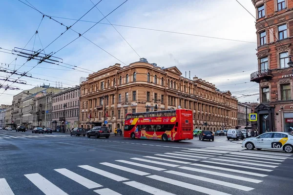 Αγία Πετρούπολη Ρωσία Νοεμβρίου 2021 Nevsky Προοπτική Είναι Κεντρικός Δρόμος — Φωτογραφία Αρχείου