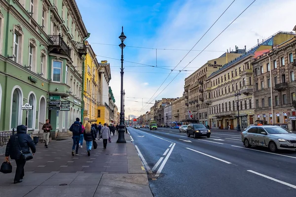 San Petersburgo Rusia Noviembre 2021 Nevsky Prospecto Calle Principal Ciudad — Foto de Stock
