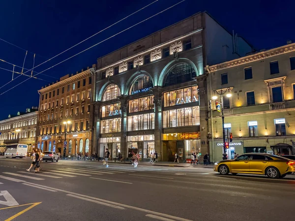 Petersburg Ryssland Juli 2021 Stad Kvällen Time Nevsky Avenu — Stockfoto