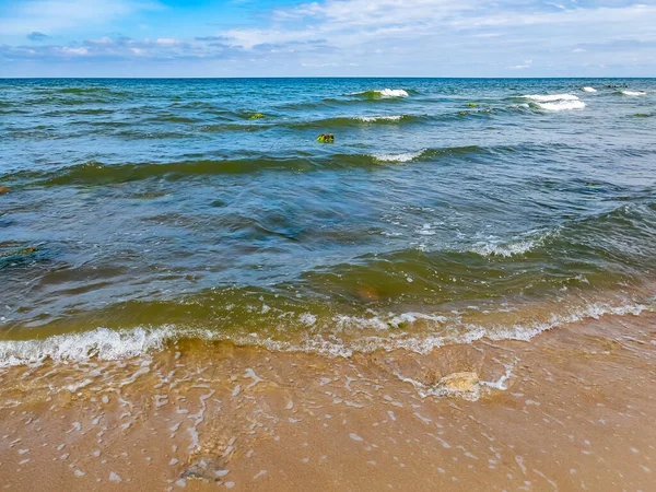 Paisagem Marítima Com Linha Horizonte Natureza Fundo — Fotografia de Stock