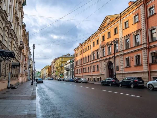 San Petersburgo Rusia Noviembre 2021 Vista Calle Millionnaya Parte Histórica — Foto de Stock