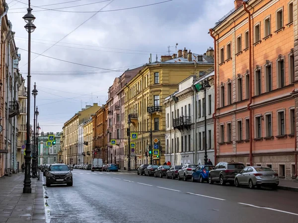 Petrohrad Rusko Listopadu2021 Pohled Ulici Millionnaya Historické Části Města — Stock fotografie