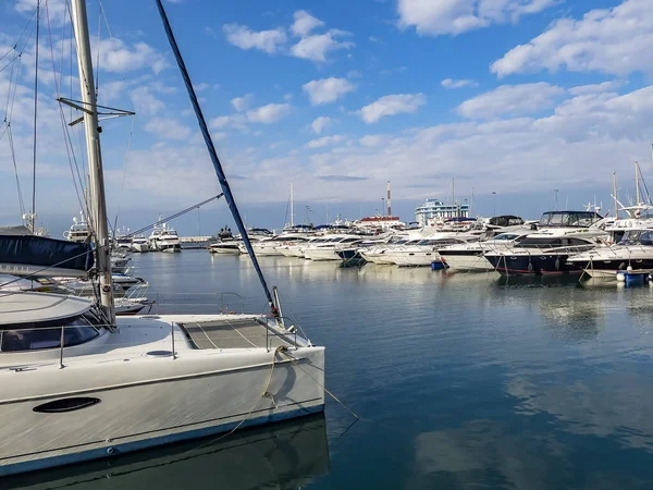 Sochi Russia October 2021 Yachts Port Sochi Marina — Stock Photo, Image