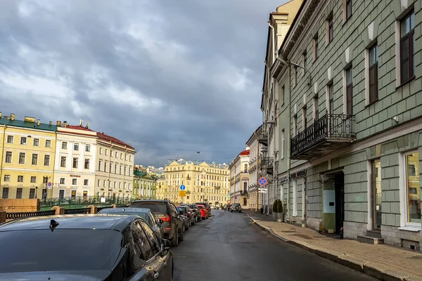 Petrohrad Rusko Listopadu2021 Pohled Řeku Moyku Její Nábřeží — Stock fotografie