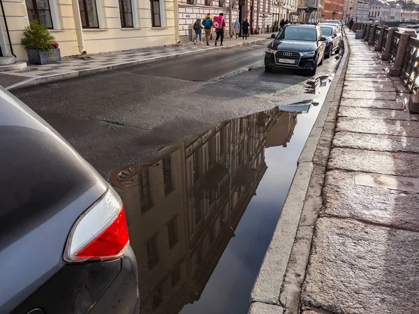 Petersburg Rosja Listopada 2021 Widok Rzekę Moykę Jej Nasyp — Zdjęcie stockowe