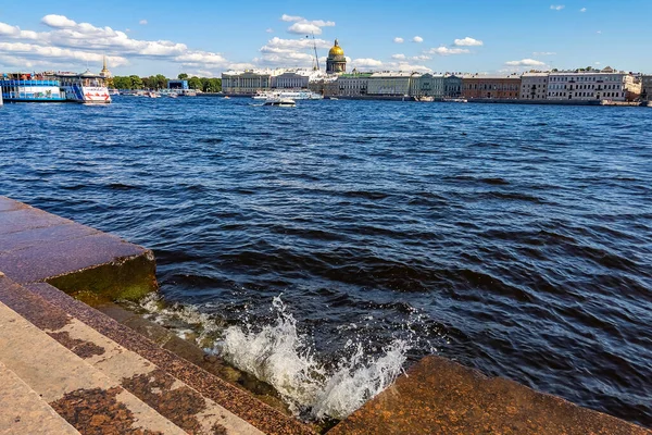 Petersburg Rusya Temmuz 2021 Neva Nehri Manzarası Set — Stok fotoğraf