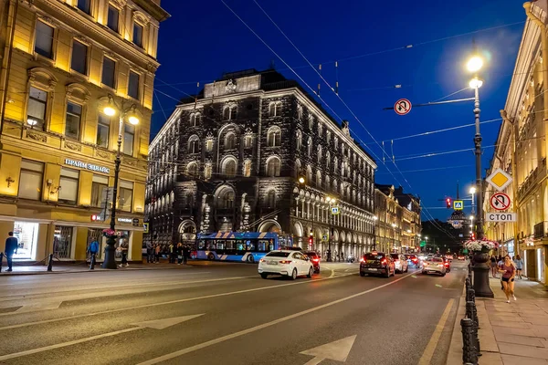 Petersburg Russia July 2021 City Evening Time Nevsky Avenu — Stock Photo, Image