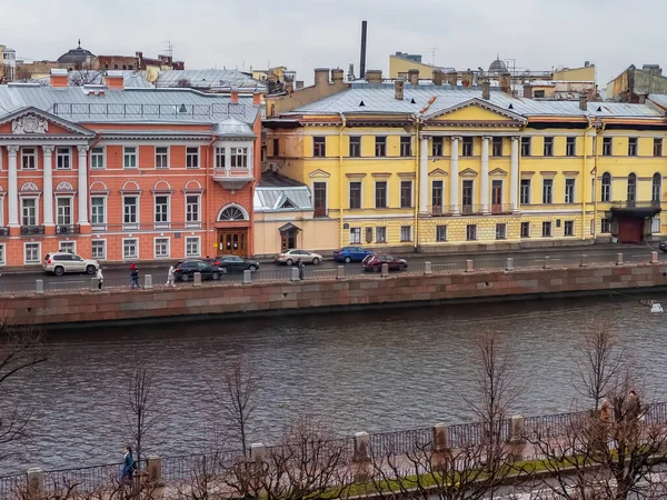 Petersburg Rusland November 2021 Uitzicht Rivier Moika Pittoreske Dijken Vanuit — Stockfoto