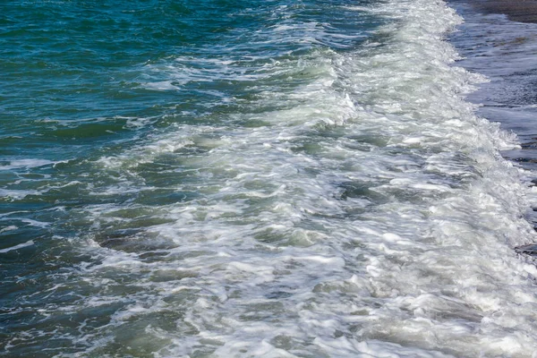 Paisagem Marítima Surfline Com Ondas Espuma Natureza Fundo — Fotografia de Stock