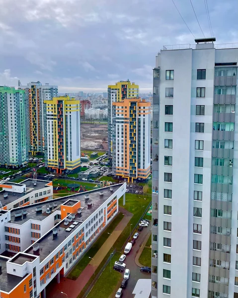 Санкт Петербург Россия Ноября 2021 Года Многоэтажные Современные Жилые Здания — стоковое фото
