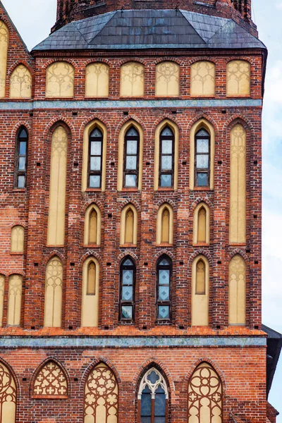 Kaliningrad Rusland Juni 2021 Architectonisch Fragment Van Een Van Gevels — Stockfoto