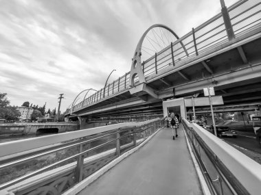 Soçi, Rusya, 12 Nisan 2021 Soçi Nehri 'nin pitoresk seti.