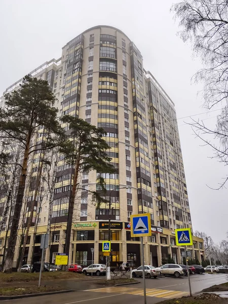 Pushkino Russia November 2021 New Multi Storey Residential Buildings Foggy — Stockfoto