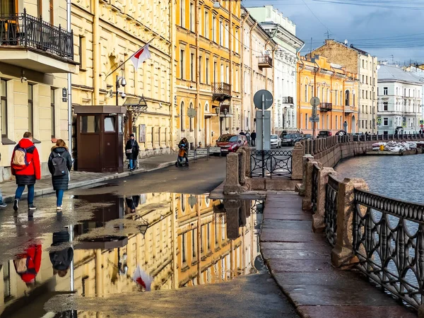Saint Pétersbourg Russie Novembre 2021 Vue Sur Rivière Moyka Son — Photo