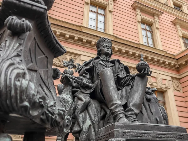 Petersburg Russia November 2021 Russian Museum Monument Emperor Paul Courtyard — Stock Photo, Image