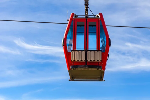 Krasnaya Polyana Rusia Octubre 2021 Vista Las Montañas Conmovedor Funicular —  Fotos de Stock