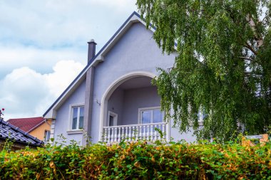 Zelenogradsk, Rusya, 28 Haziran 2021. Tarihsel kentsel gelişim alanında tipik mimari topluluk