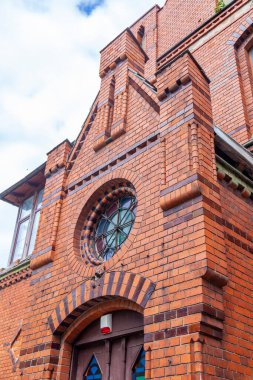 Zelenogradsk, Rusya, 28 Haziran 2023. Tarihsel kentsel gelişim alanında tipik mimari topluluk