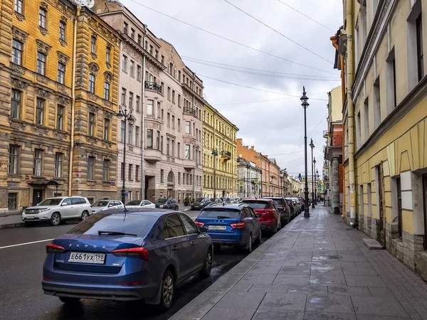 Petersburg Rusya Kasım 2021 Şehrin Tarihi Bölgesindeki Millionnaya Caddesinin Manzarası — Stok fotoğraf